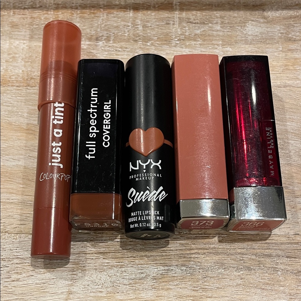 Nude Lipstick Bundle (Covergirl, Maybelline, NYX, Colourpop)